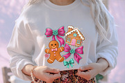 Gingerbread Coquette Christmas PNG, an Illustration by designcity5 (Thumbnail 4 of 8)