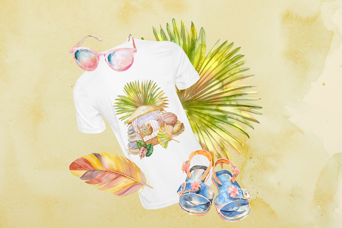 Watercolor Summer Collage, an Object Graphic by JulsIst (Photo 5 of 11)
