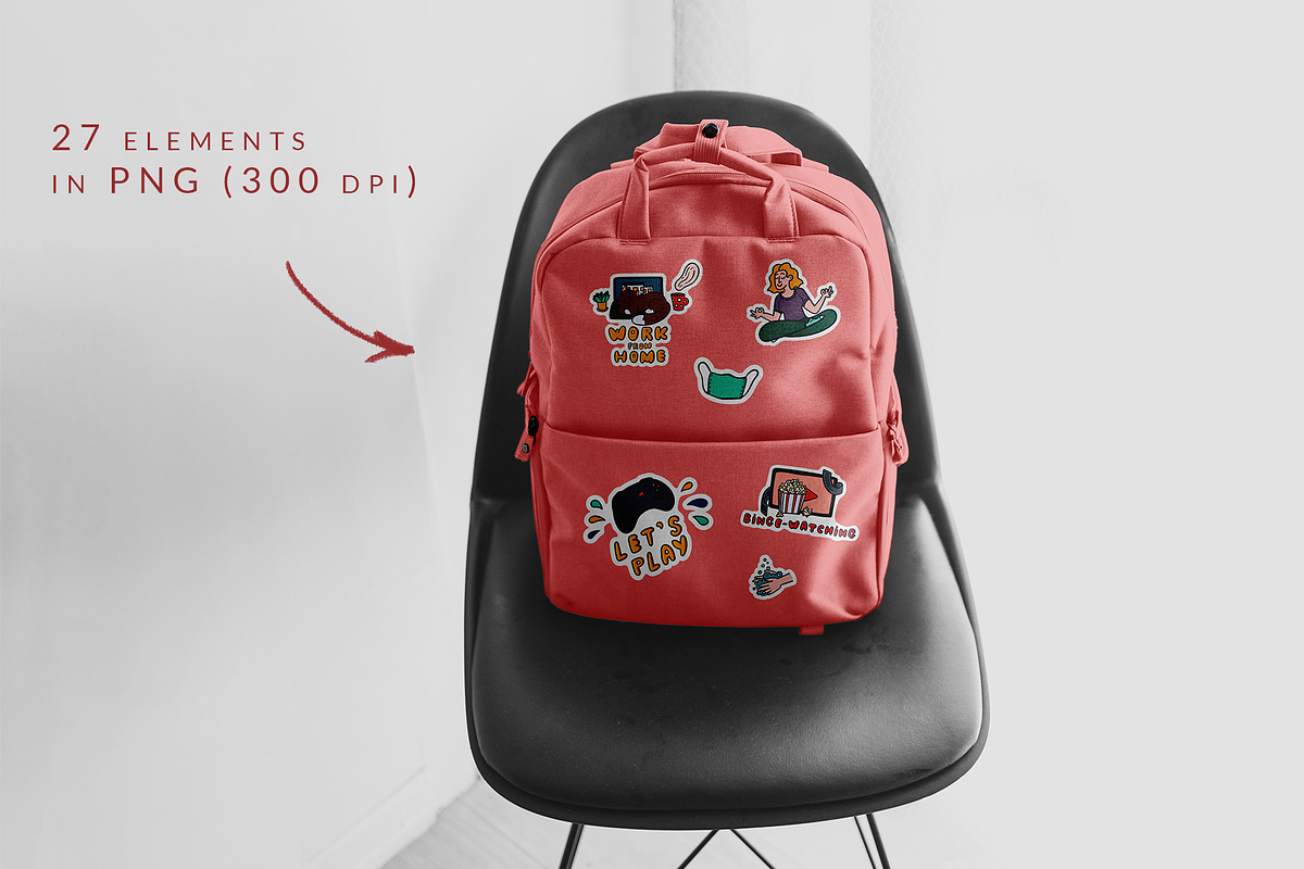 Covid-19 Sticker Pack (ENG), a Technology Illustration by helgascandinavus (Photo 2 of 7)
