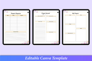 Digital Prayer Journal Canva Notes