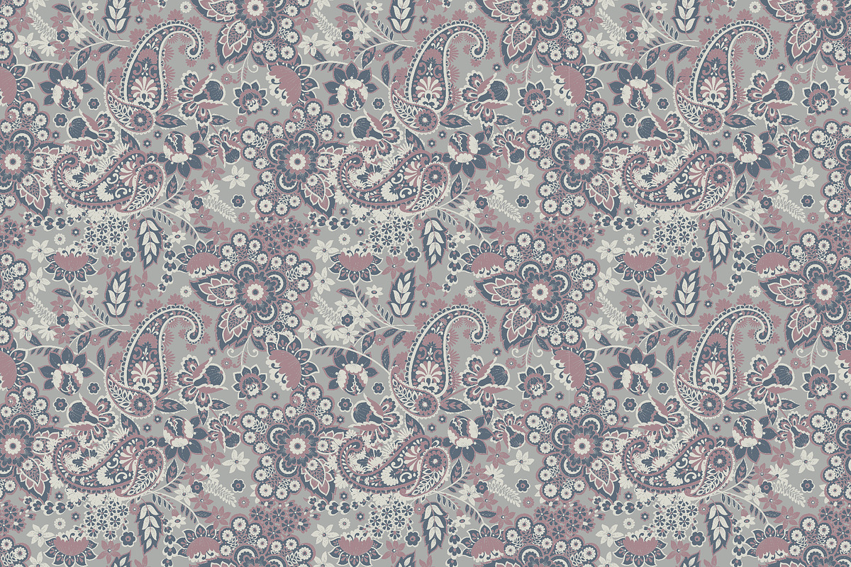 Paisley seamless patterns, a Pattern Graphic by antalogiya (Photo 2 of 5)
