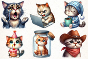 Funny Meme Cats Sublimation Clipart, an Illustration by Pixels.Craft (Thumbnail 2 of 7)