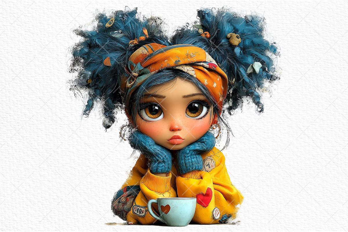 Valentine Tea Girl Clipart PNG, an Illustration by Craft Nest (Photo 8 of 10)