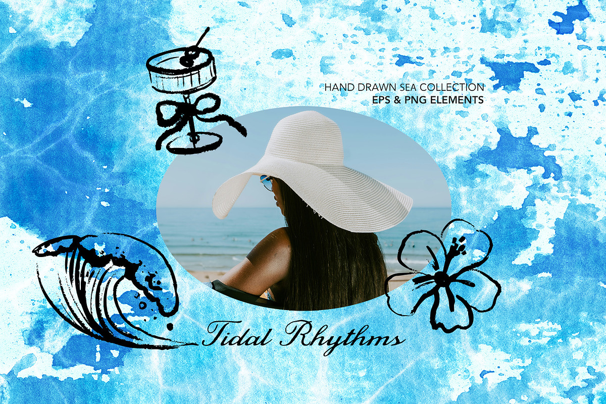 Summer Sea Textures & Illustrations, an Object Graphic by Elena Pimonova (Photo 4 of 10)