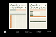 Modern Meal Planning Set, a Stationery Template by Neermana (Thumbnail 1 of 4)