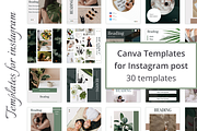 30 Canva Instagram Templates (Feed), a Social Media Template by KaluginaWEB (Thumbnail 1 of 7)