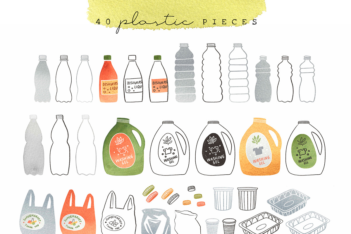 Recyclable plastic, an Illustration by Olga Bonitas (Photo 5 of 7)