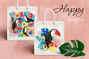 Tropical graphic and pattern pack, a Background Graphic by Lidiebug (Thumbnail 2 of 6)