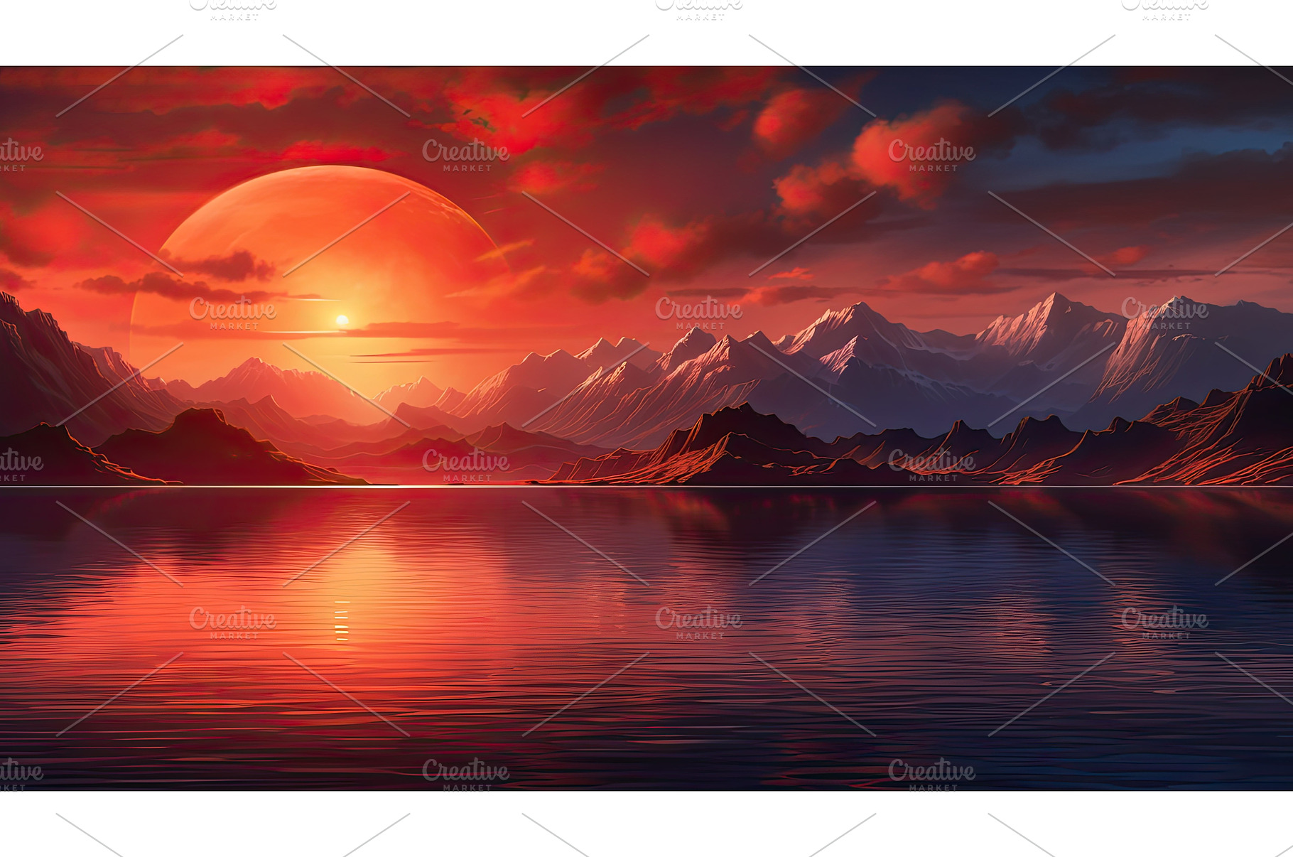 colors sunset landscape background, a Background Photo by pikepicture