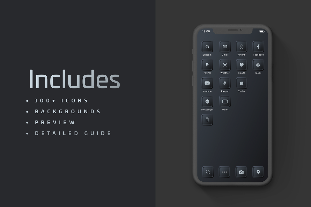 iOS 14 Custom Neumorphic Home Icons, an Icon by Delightful Design (Photo 3 of 11)