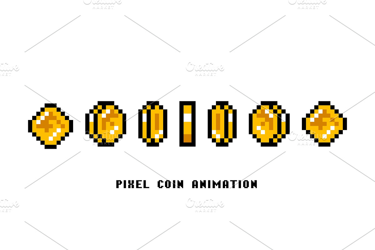 Animation of coins. Pixel art, a Finance Illustration by Arthur Balitskiy