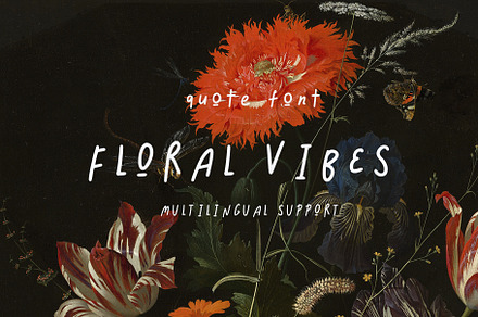 FLORAL VIBE - HANDWRITTEN QUOTE FONT, a Script Font by Ashiya Pixel