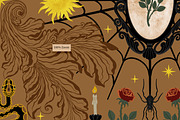 Victorian Gothic Halloween Patterns, a Pattern Graphic by Oksana Dovhopol Art (Thumbnail 7 of 7)