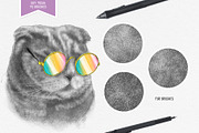 Dry media. Brushes for PS, a Brush Add-On by Leo Studio Design Lab (Thumbnail 7 of 10)