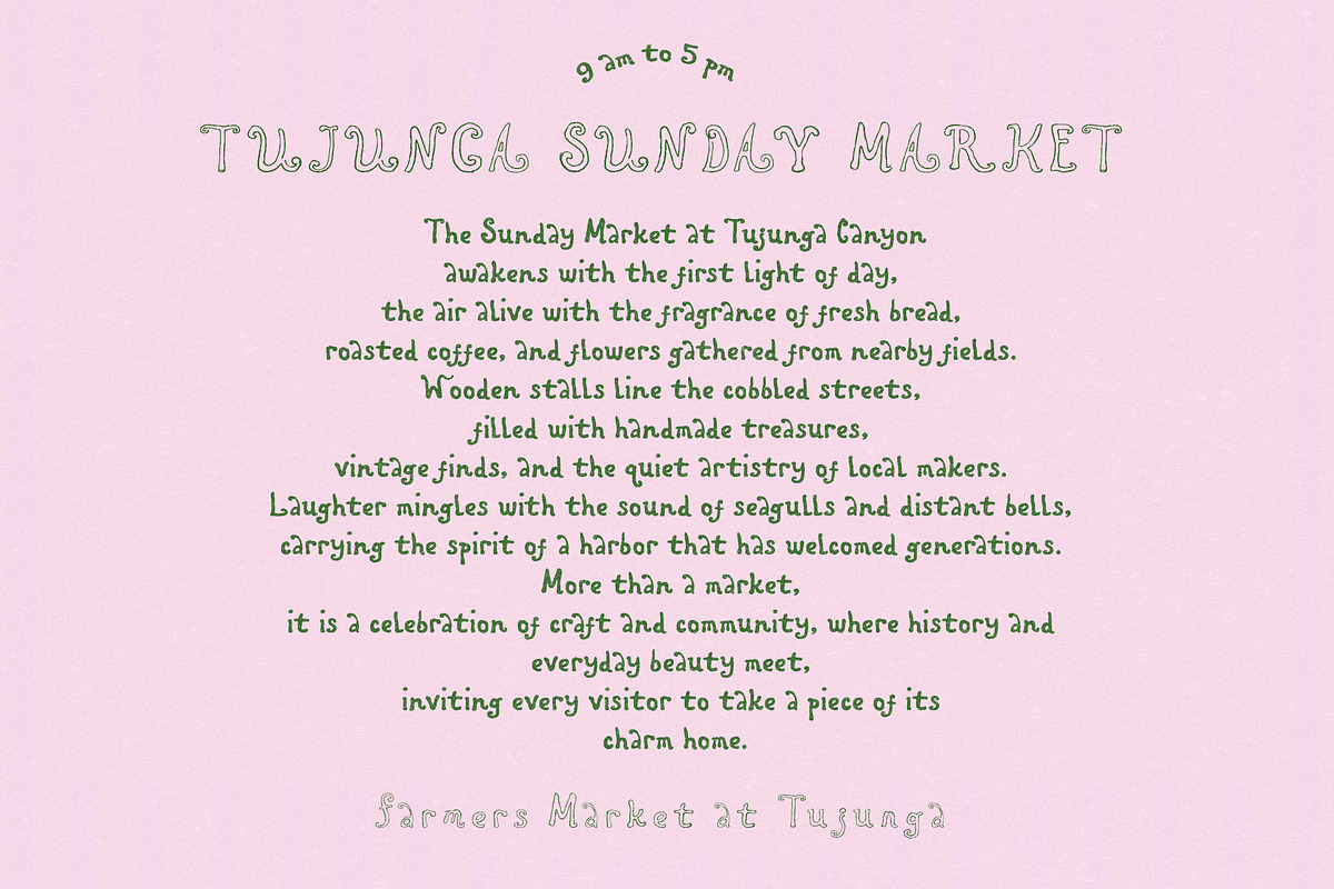 Hand Lettered Retro Outline Font, a Handwritten Font by Laras Wonderland (Photo 5 of 12)