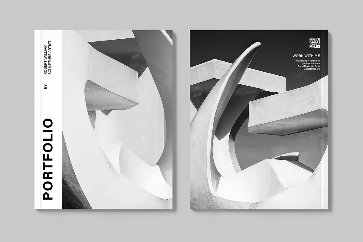 Minimalist Art Portfolio Template, a Brochure Template by BrandPacks (Photo 6 of 7)