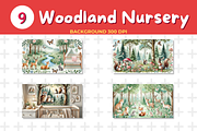 Watercolor Woodland Nursery Backgrou, an Education Illustration by John_Walker (Thumbnail 2 of 4)