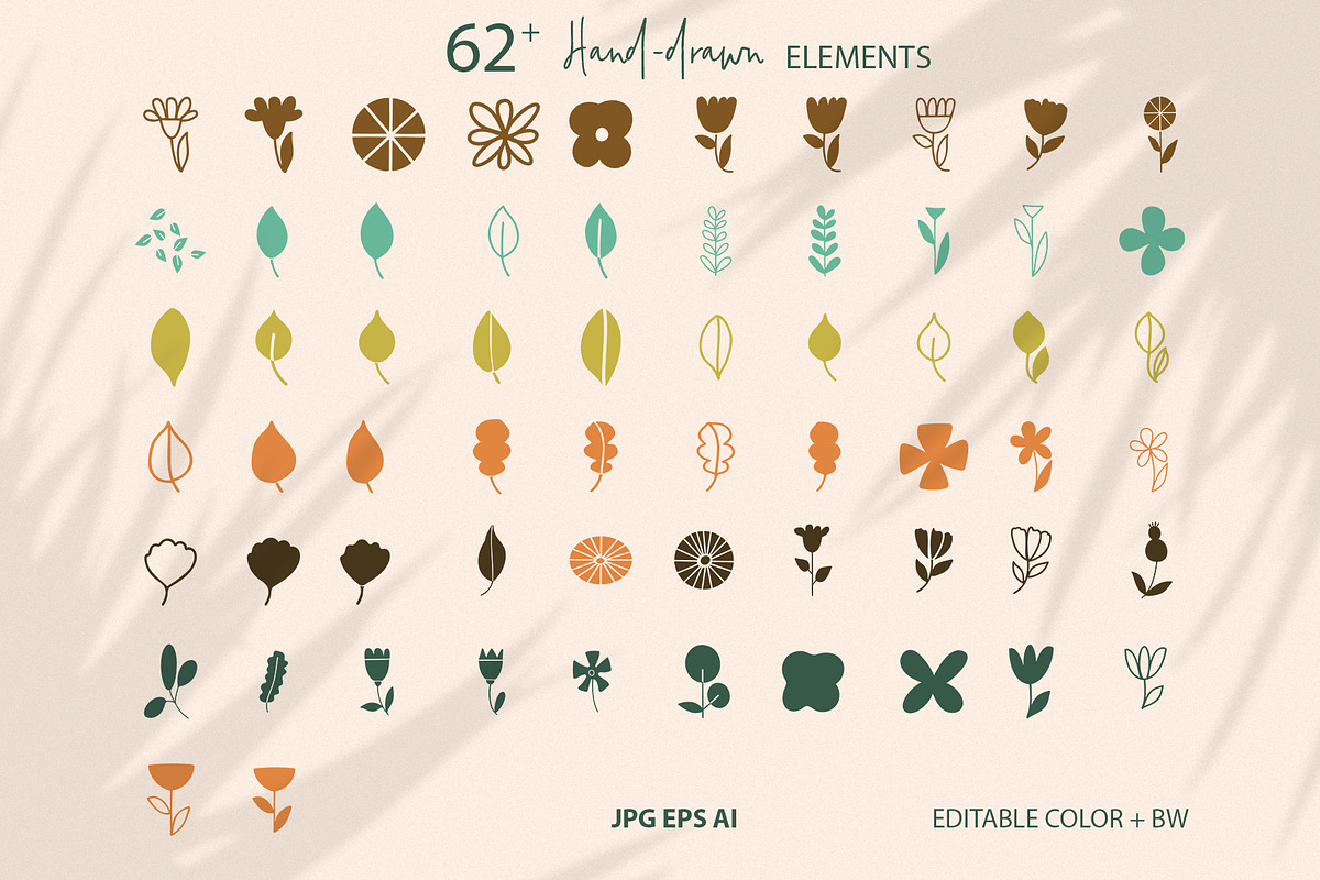 Folksy Floral Patterns + Elements, an Illustration by Sweet Fig (Photo 4 of 11)
