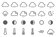 Weather Icons Set, an Outline Icon by Iconify (Thumbnail 2 of 3)