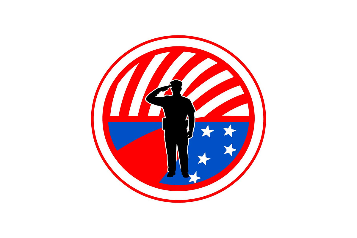USA Officer Salute Icons Set, an Object Graphic by yasushie (Photo 8 of 16)