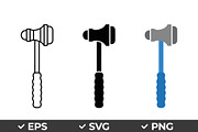 Gavel Court Vector Icon Pack, an Object Graphic by Artonix (Thumbnail 1 of 3)