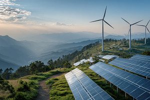 Mountaintop Green Energy Windmills S, a Photo by Pixeness Studio