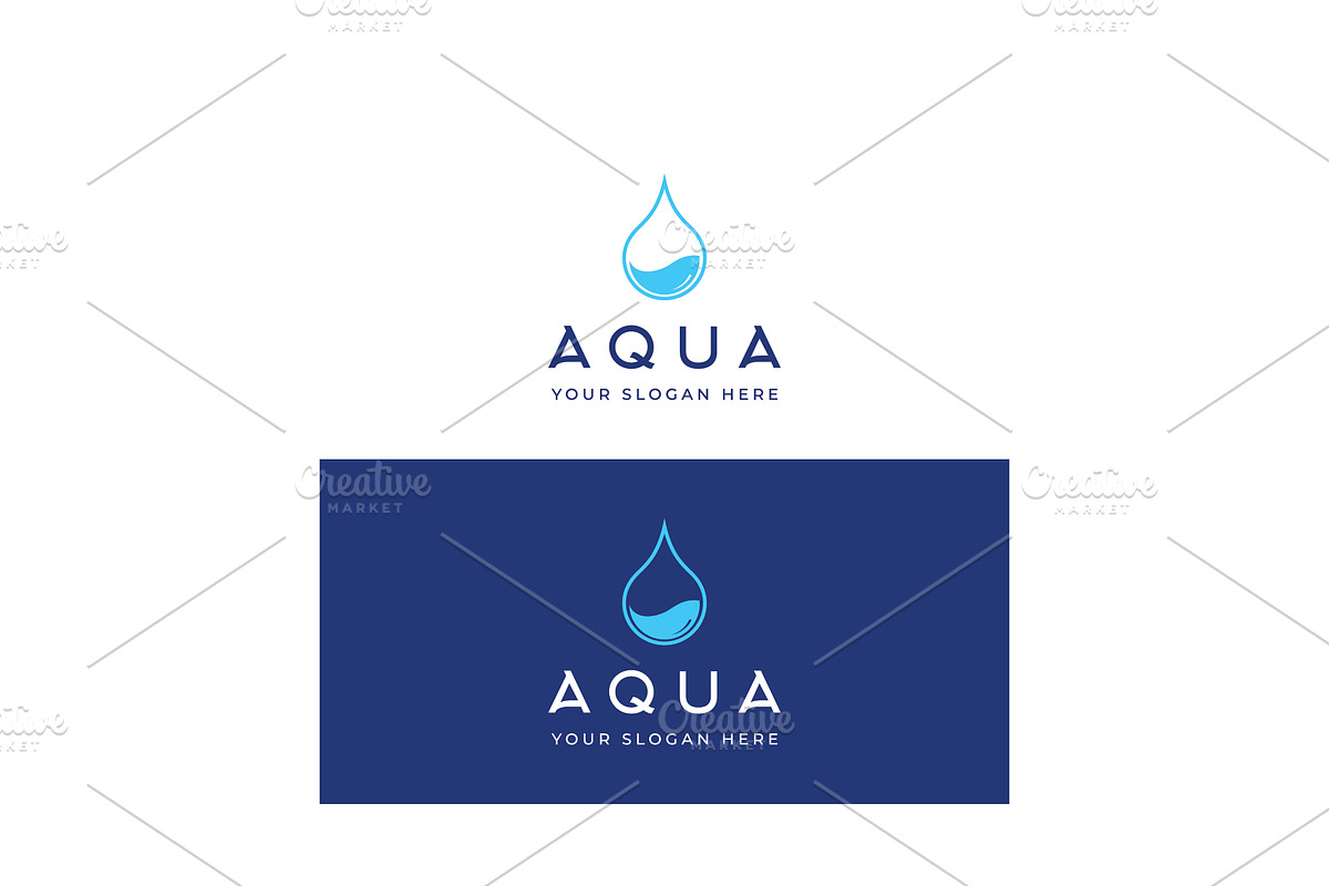 Natural blue aqua abstract logo desi, a Branding & Logo Template by LOGOCREATIVE