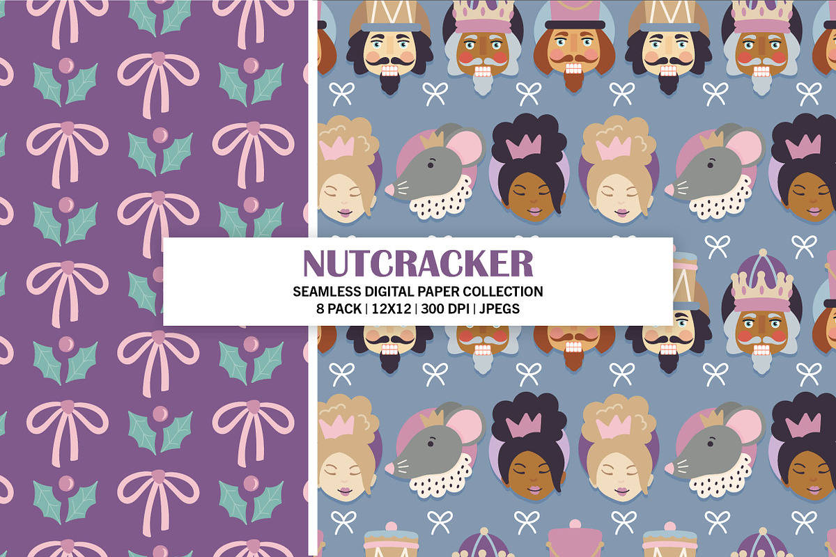 Nutcracker Seamless Pattern Bundle, a Pattern Graphic by Alanna Messina Design Co (Photo 3 of 8)