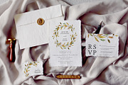 Warm Leaves Wedding Invitation Suite, an Invitation Template by Knotted Design (Thumbnail 1 of 5)