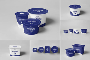 Yoghurt Cup Mock-up, a Packaging Mockup by zippypixelstudio