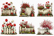 Whimsical Spring Fence Clipart, an Illustration by Craft Nest (Thumbnail 6 of 12)