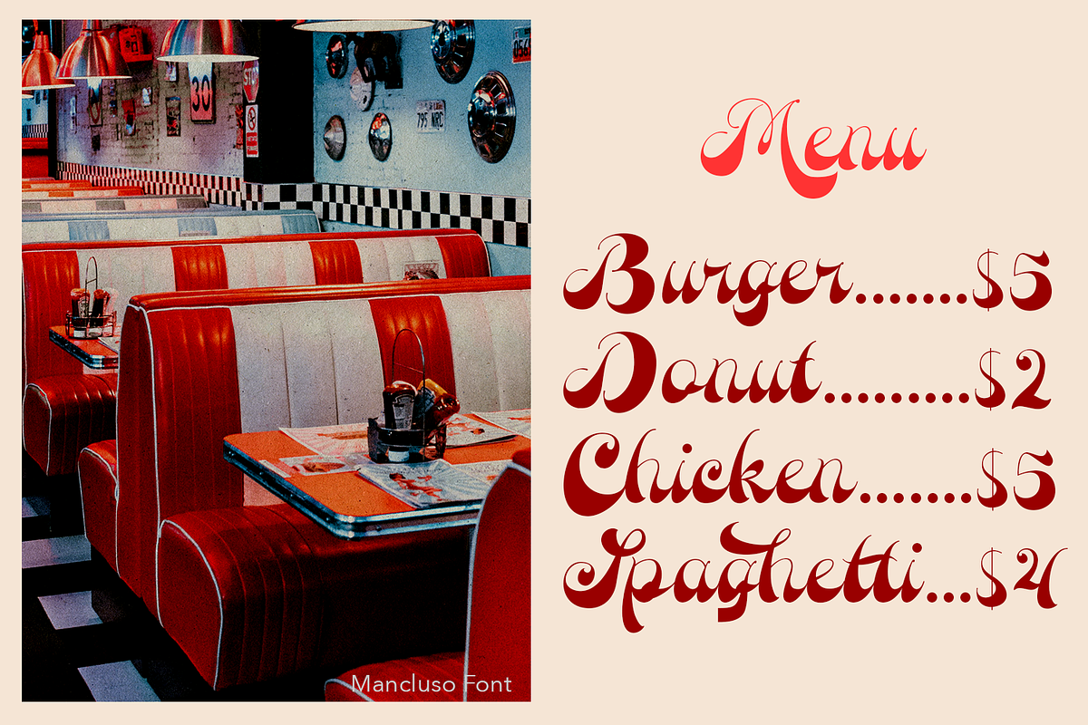 Mancluso Retro Script, a Script Font by TypeClassHeroes (Photo 13 of 15)