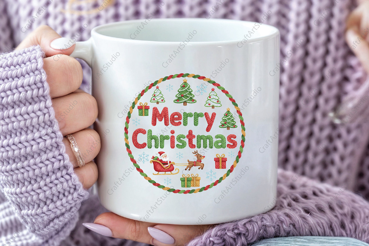 Merry Christmas Crochet Coquette PNG, an Illustration by CraftArtStudio (Photo 3 of 4)