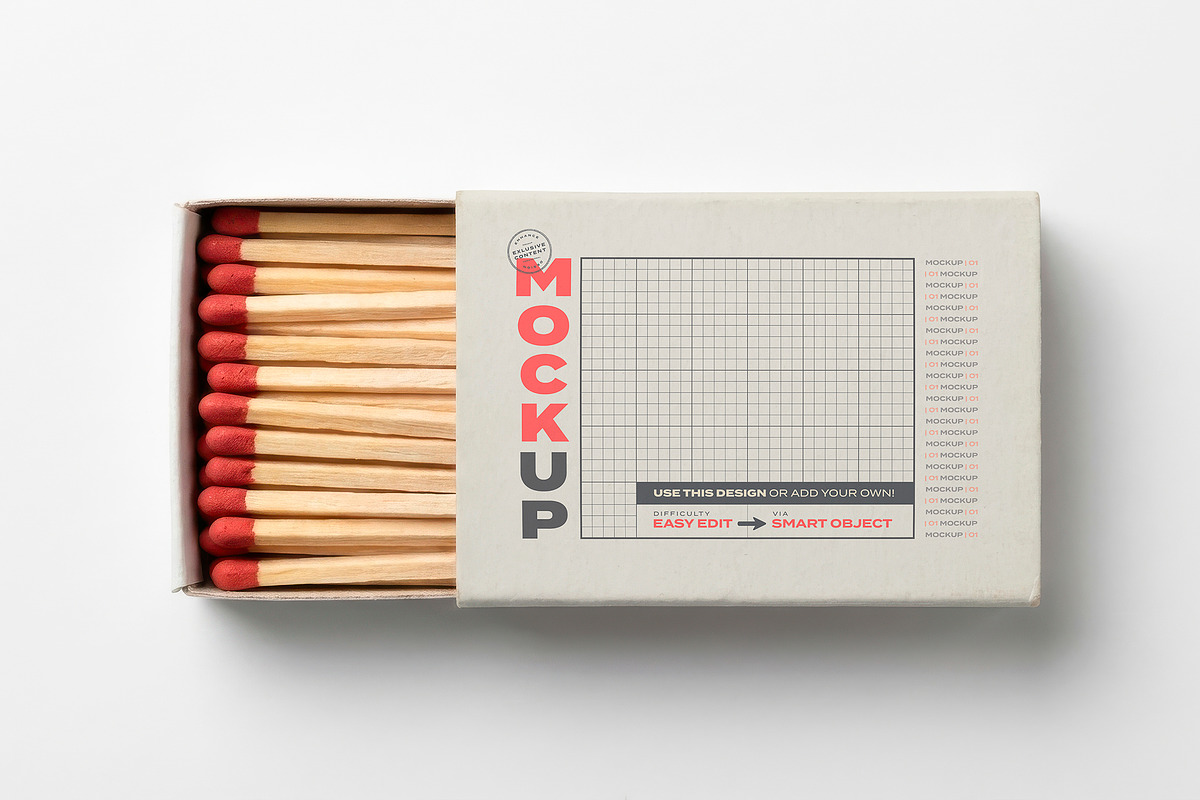 Matches Design Collection Mockups, a Mockup by Luuqas Design (Photo 3 of 3)