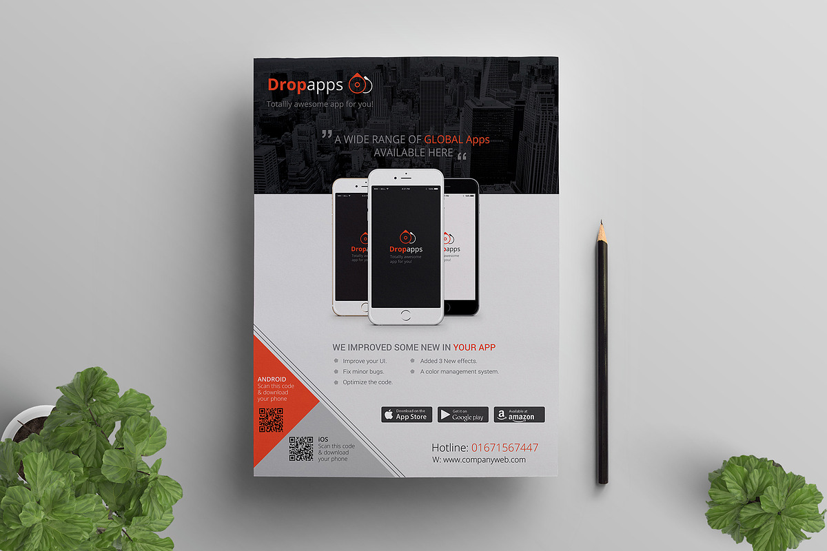 App Promotional Flyer, a Flyer Template by ideaz_sabbir (Photo 3 of 6)