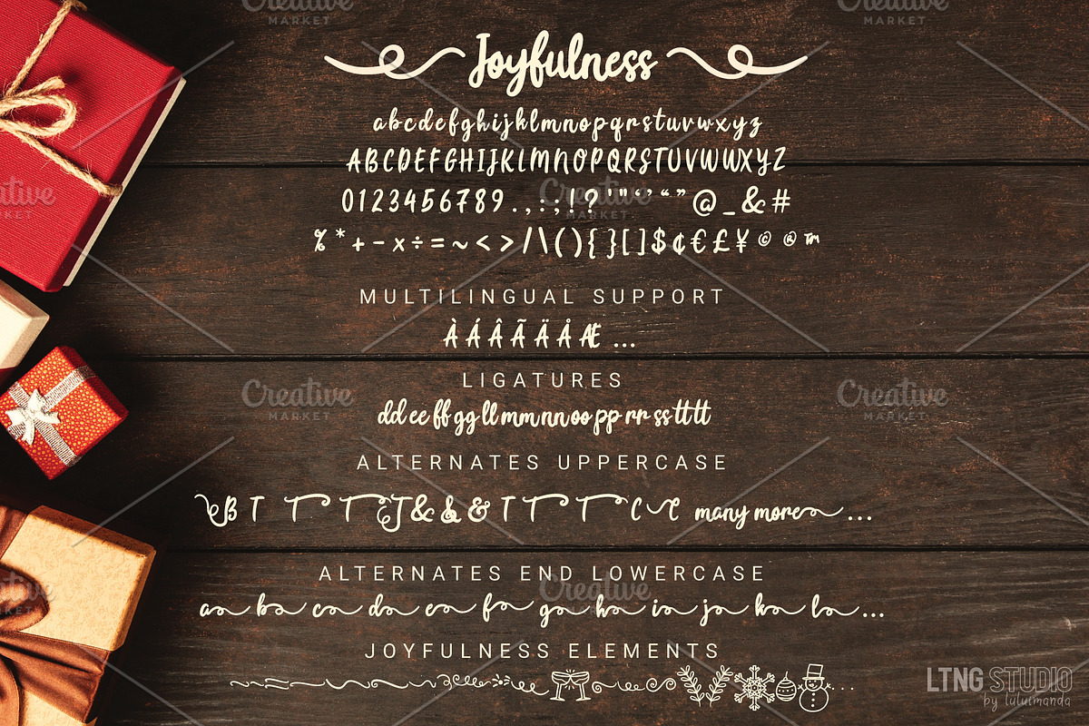 Joyfulness Script Font with Extras preview 8