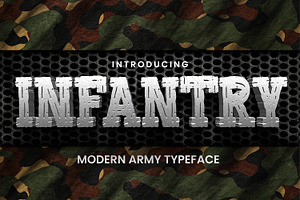 INFANTRY - Modern Army Typeface, a Serif Font by Gassstype