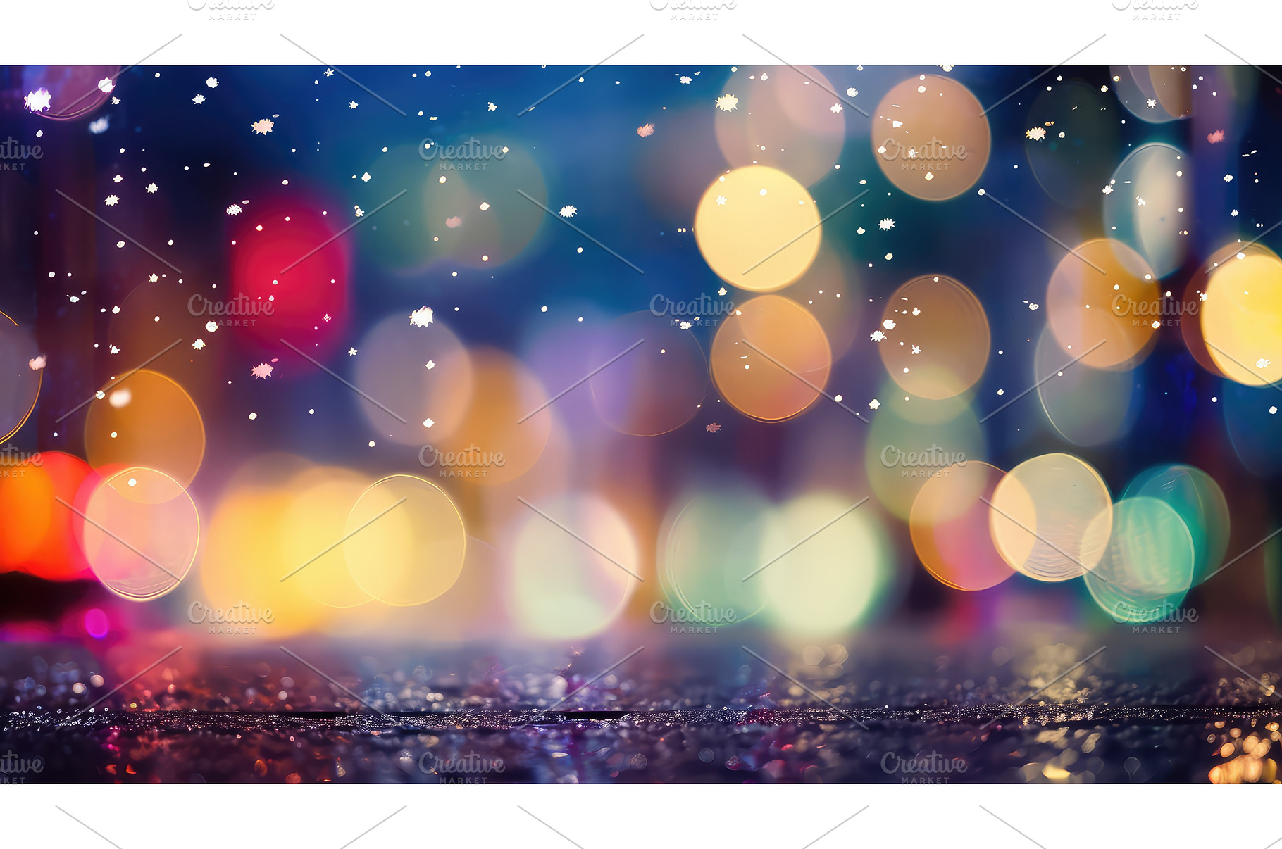 lights bokeh urban background ai, an Abstract Photo by pikepicture