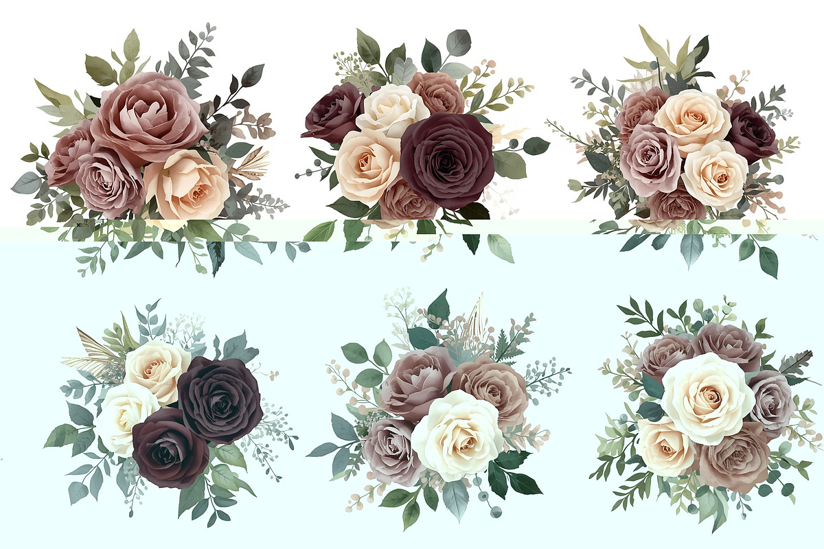 Blush Floral Watercolor Bundle, an Illustration by musafir_fashion (Photo 5 of 13)