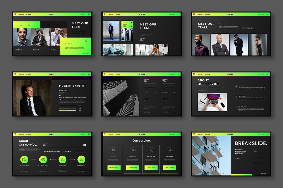 Hubert – Business PowerPoint, a Presentation Template by Dens Creative Studio (Photo 3 of 6)