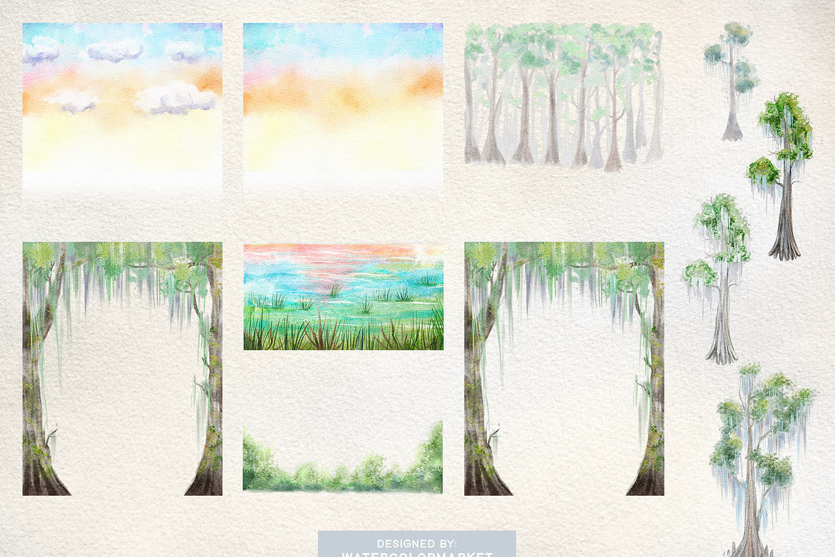 Landscape Creator - Swamp, an Illustration by Dora Katona (Photo 3 of 4)