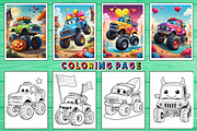 Kawaii Monster Truck Coloring Page, an Arts & Entertainment Photo by Wow Magic (Thumbnail 2 of 3)