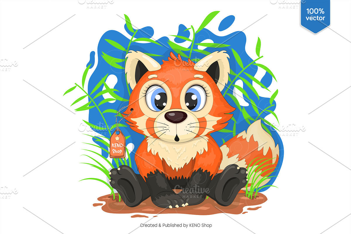 Set of cute cartoon animals_02, an Animal Illustration by KENO Mascots (Photo 7 of 11)