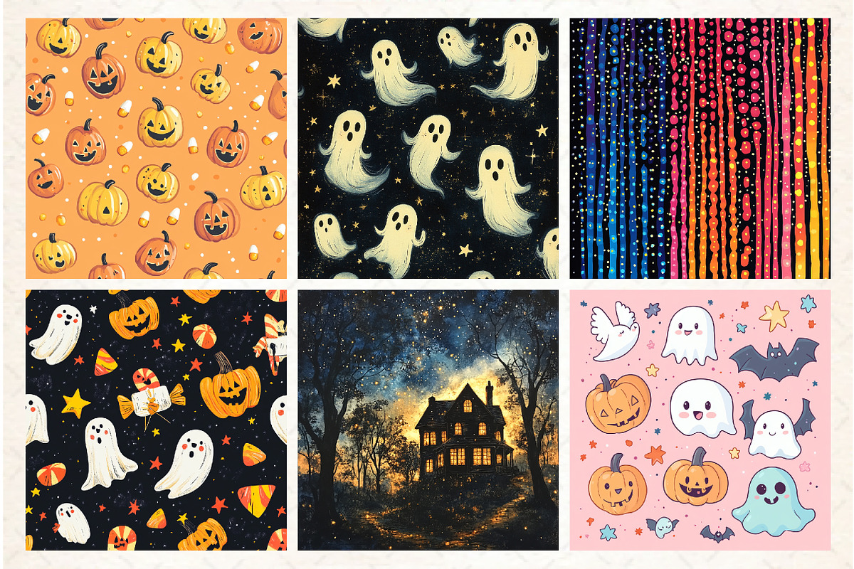 Halloween Digital Papers, a Pattern Graphic by Libby Wishes (Photo 4 of 6)