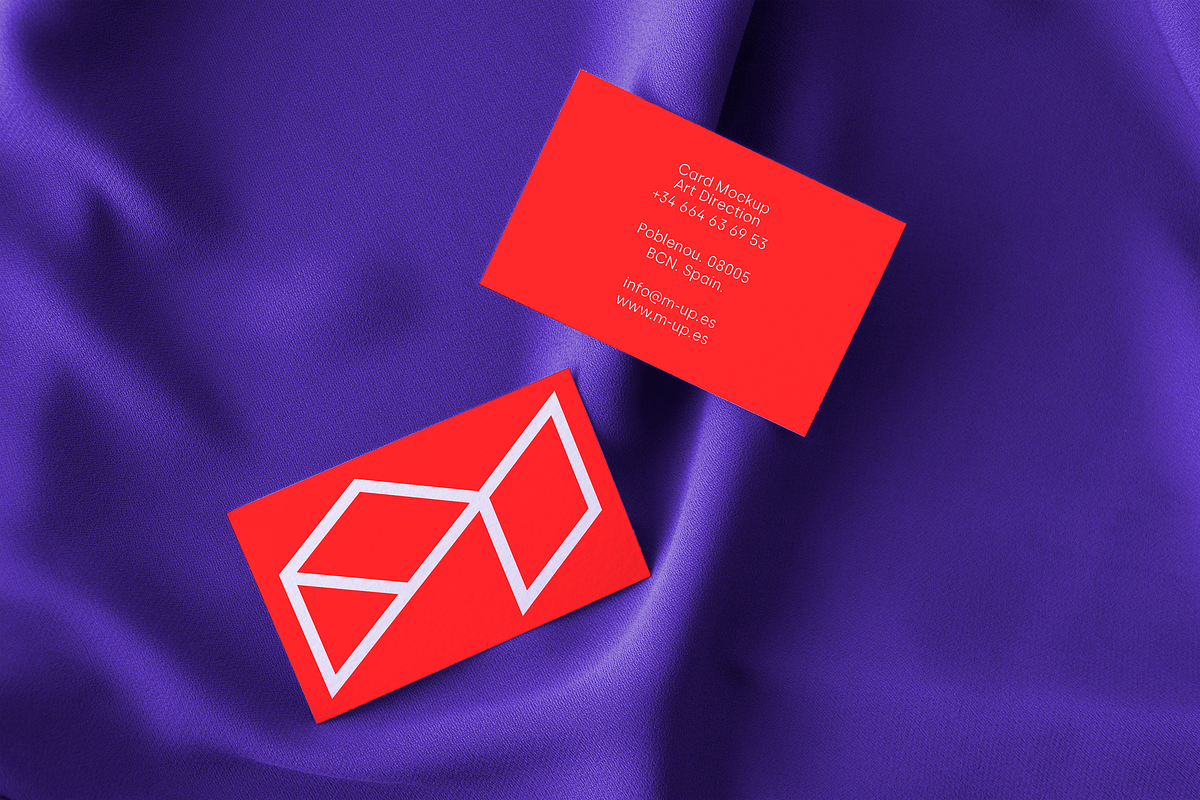Cards Mockup - Textile Background, a Product Mockup by M-up (Photo 2 of 4)