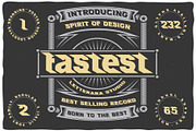 Fastest, a Sans Serif Font by Letterara (Thumbnail 1 of 7)