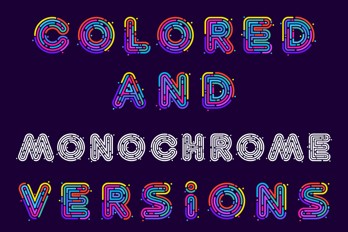 Neon color font, a Font by kaer_shop (Photo 5 of 5)