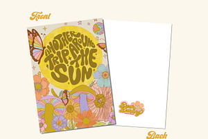 Retro Birthday Card Design Bundle