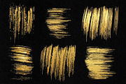 70 Golden Brush Stroke Elements, an Object Graphic by smishura (Thumbnail 6 of 7)