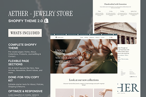 Aether - Shopify Theme for Jewelry, a Shopify Template by AtelierDuVow